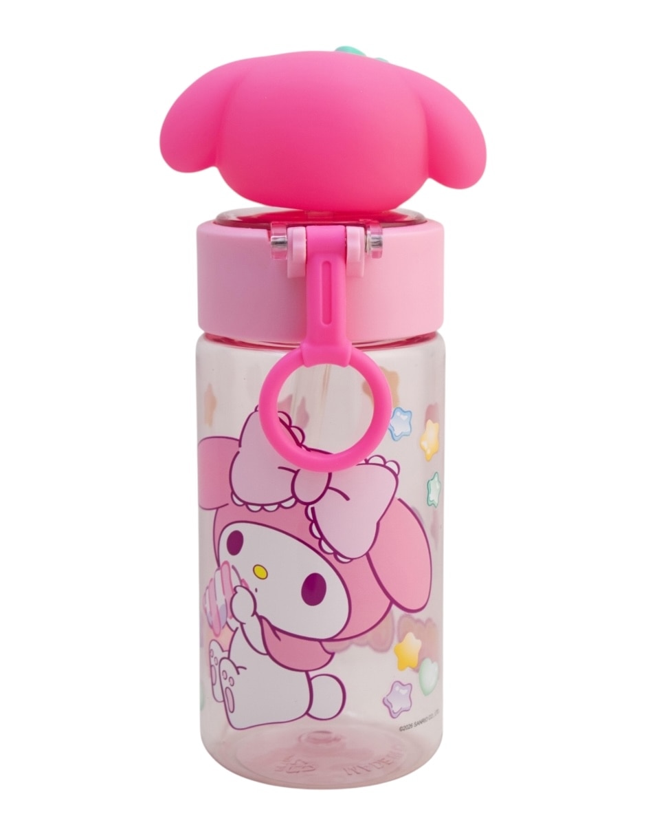Botella de agua 'de' plástico my melody 'con tapa' rosca 500 ml