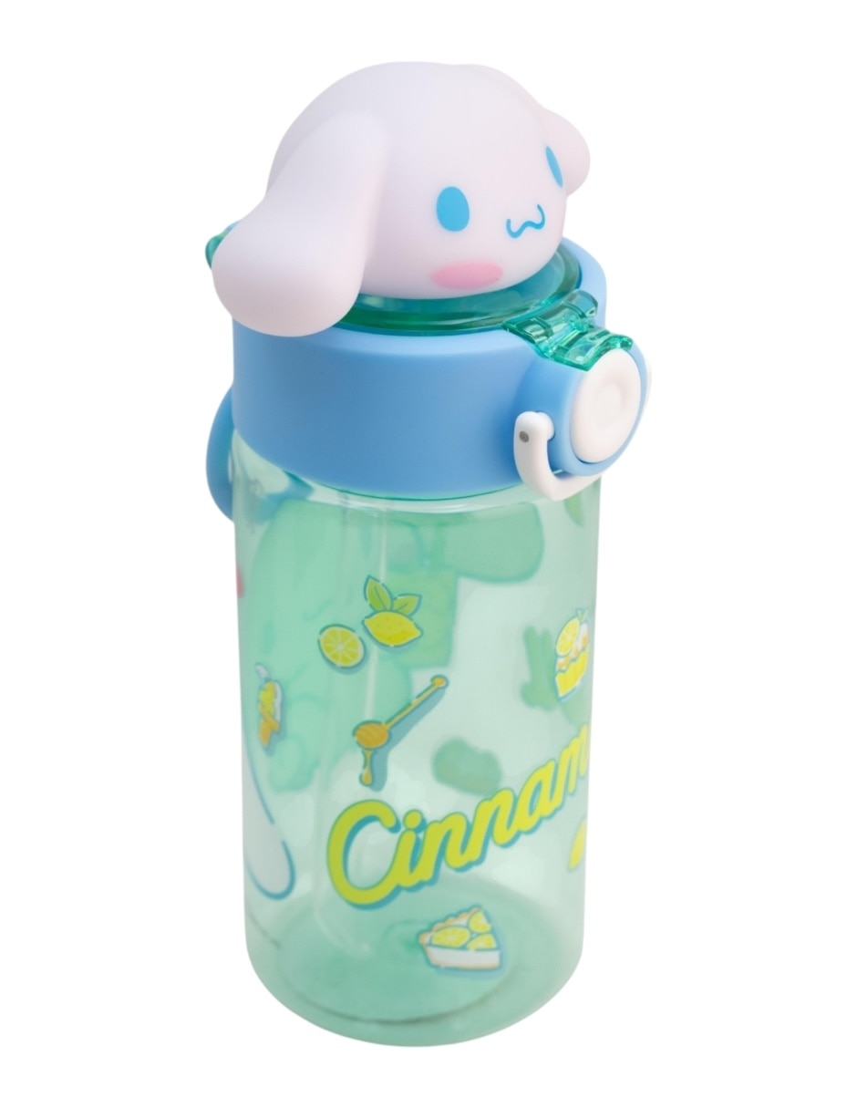 Botella de agua "de" plástico cinnamoroll "con tapa" rosca 500 ml 2