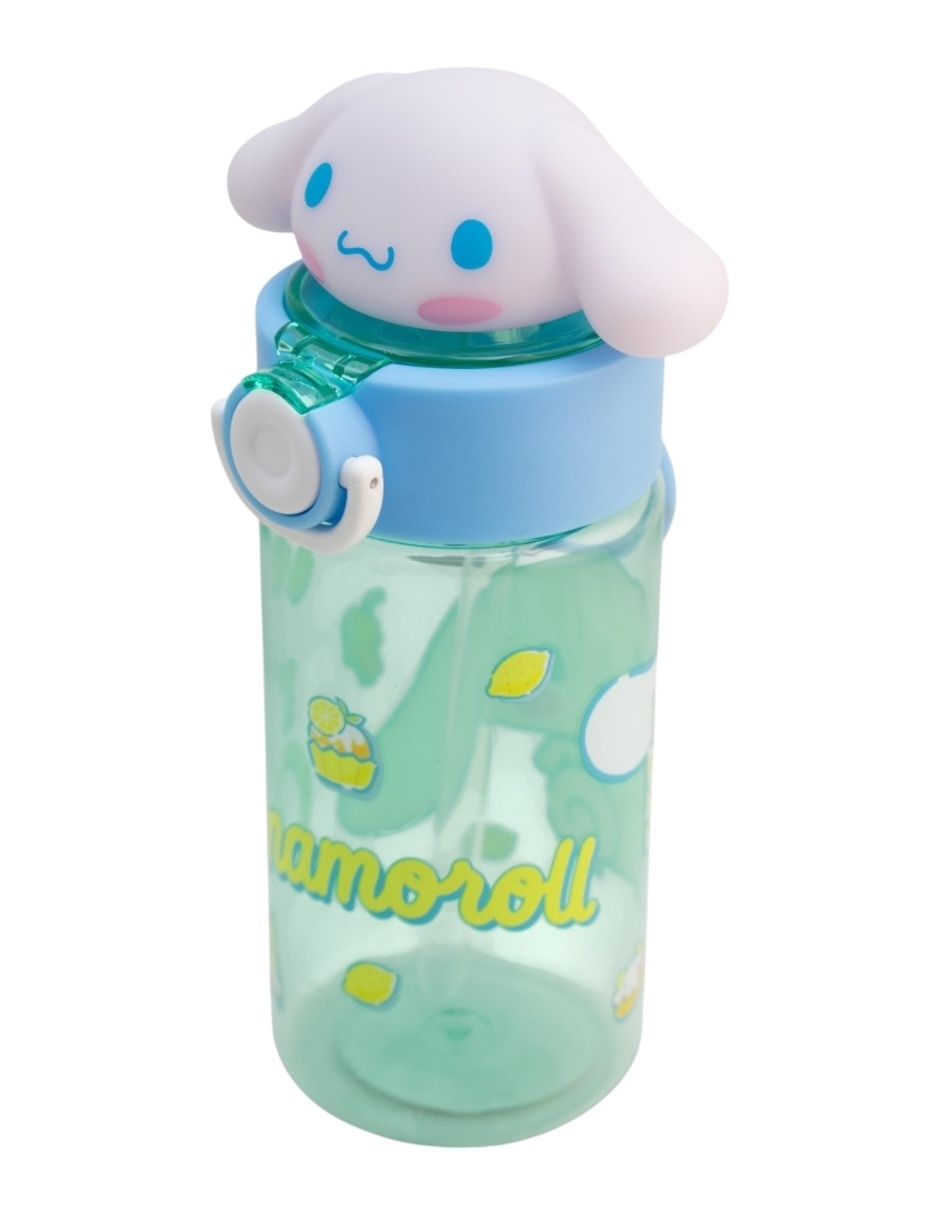Botella de agua "de" plástico cinnamoroll "con tapa" rosca 500 ml 3