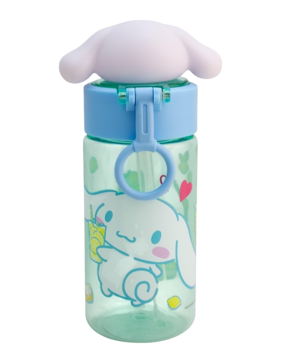 Botella de agua "de" plástico cinnamoroll "con tapa" rosca 500 ml 4