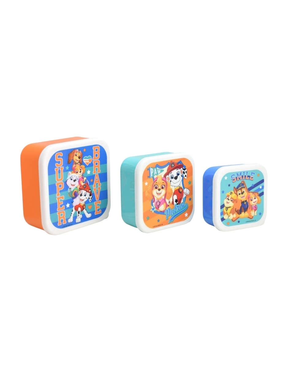 Contenedor con tapa Regalos Siglo XXI Paw Patrol de plástico 3 piezas