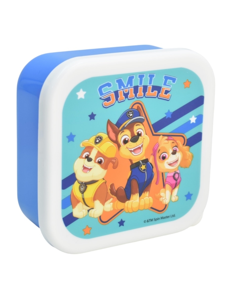 Contenedor con tapa Regalos Siglo XXI Paw Patrol de plástico 3 piezas