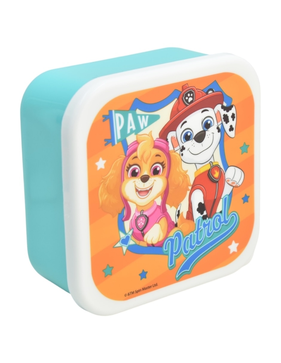 Contenedor con tapa Regalos Siglo XXI Paw Patrol de plástico 3 piezas