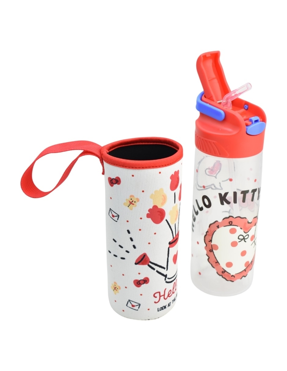 Botella de agua hello kitty con tapa rosca 600 ml 5