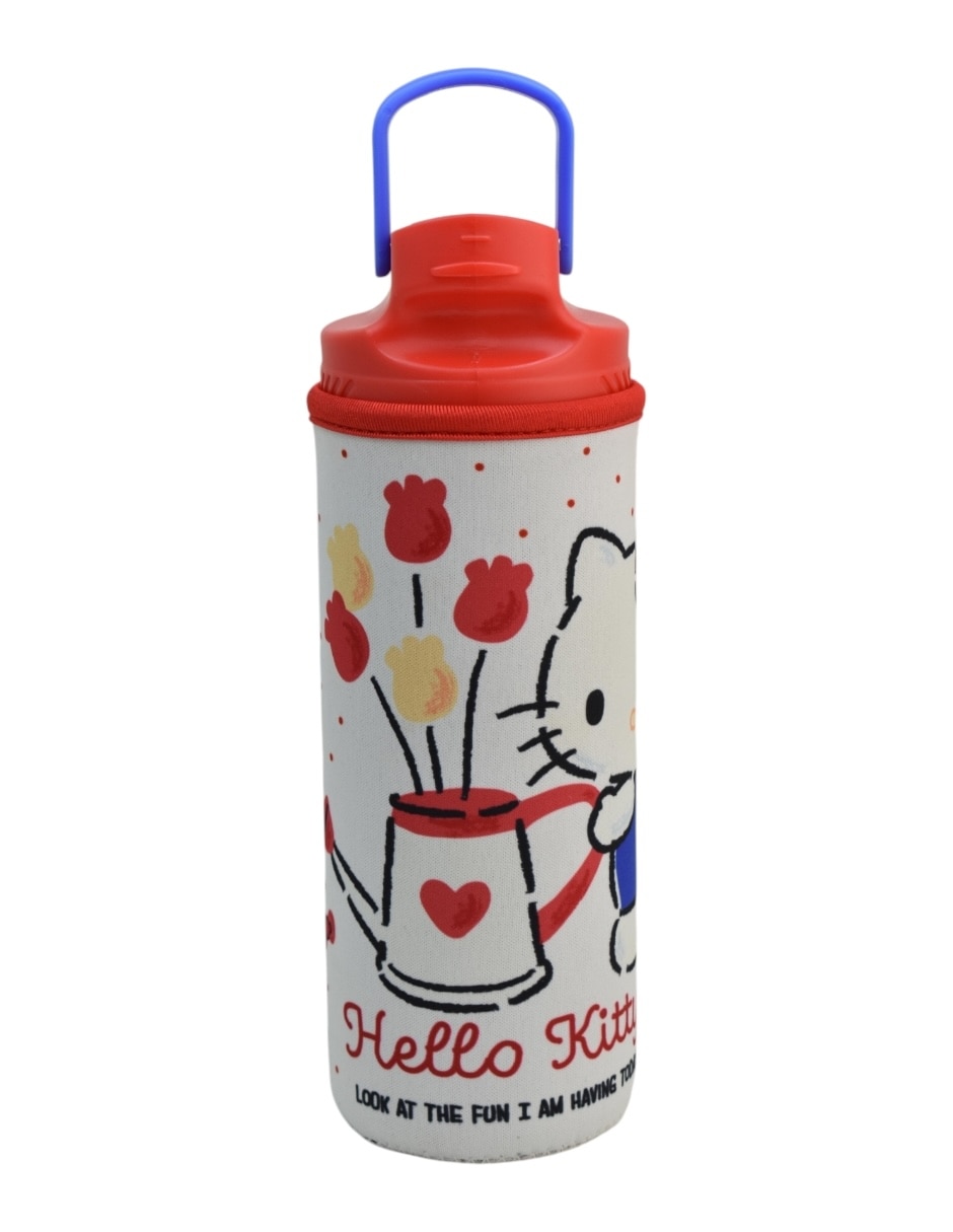 Botella de agua hello kitty con tapa rosca 600 ml 6