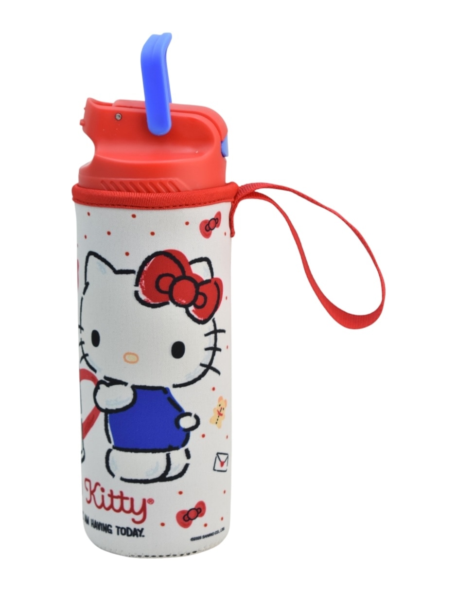 Botella de agua hello kitty con tapa rosca 600 ml 1