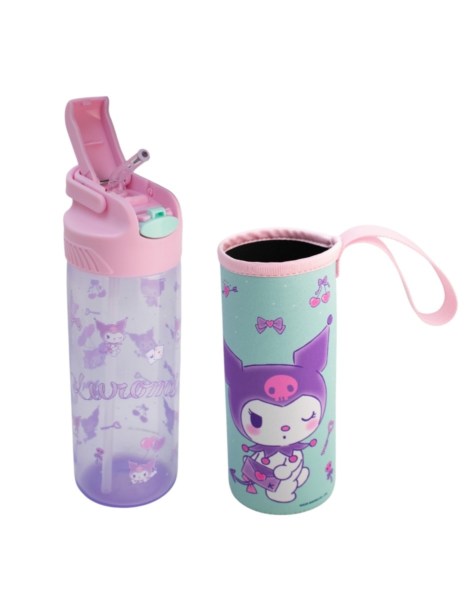 Botella de agua regalos siglo xxi de plástico kuromi con tapa rosca 600 ml