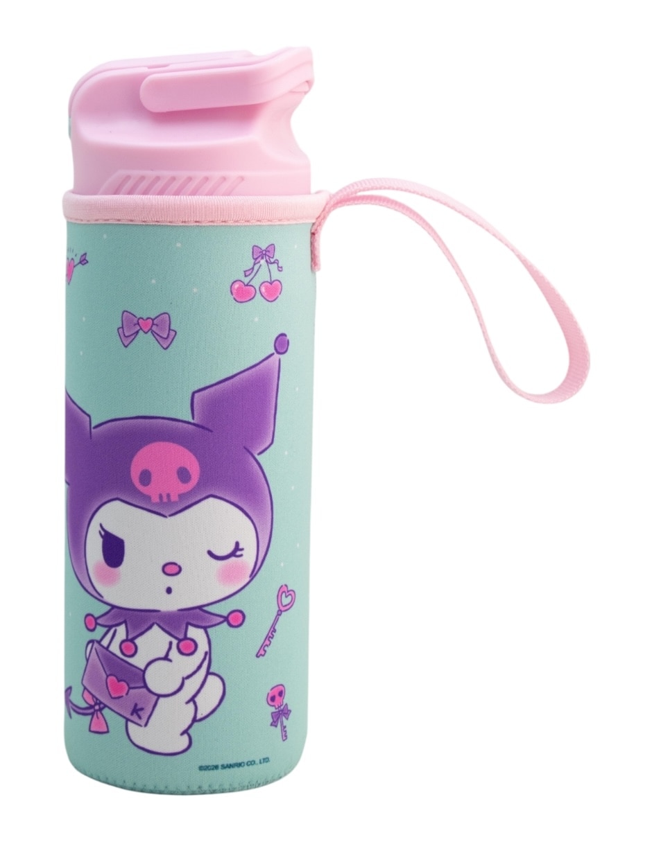Botella de agua regalos siglo xxi de plástico kuromi con tapa rosca 600 ml