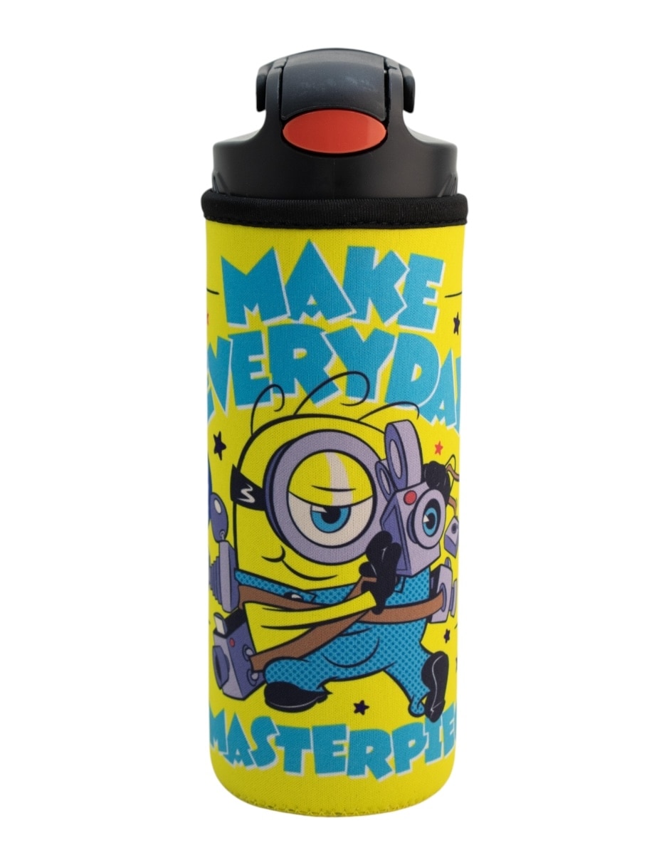 Botella de agua de plástico con tapa push pull 600 ml 1