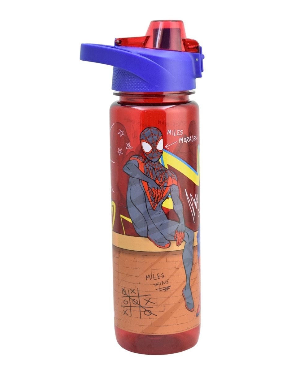 Botella de agua Spiderman con tapa rosca 1 L 1