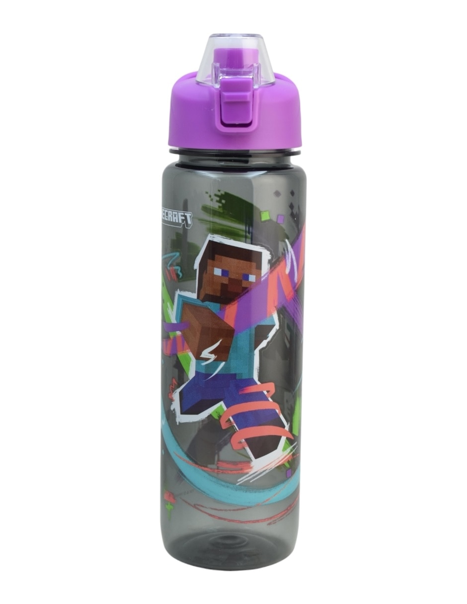 Botella de agua regalos siglo xxi de plástico minecraft con tapa rosca 1 l