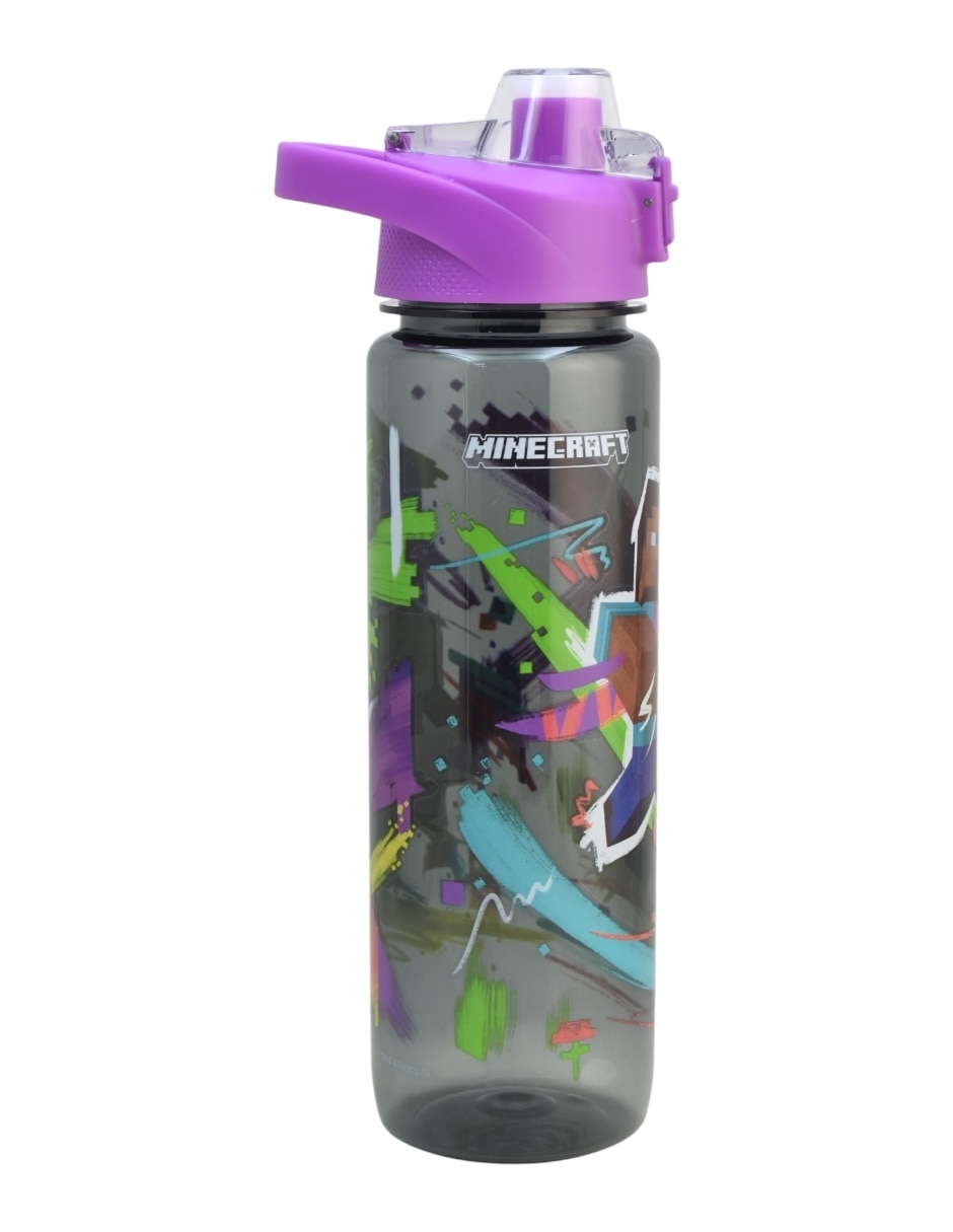 Botella de agua regalos siglo xxi de plástico minecraft con tapa rosca 1 l