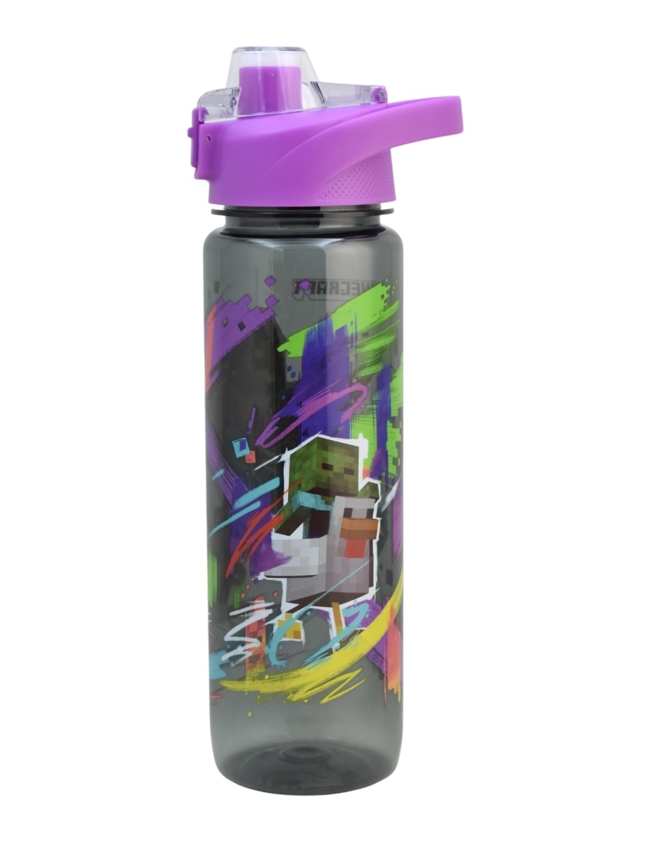 Botella de agua regalos siglo xxi de plástico minecraft con tapa rosca 1 l