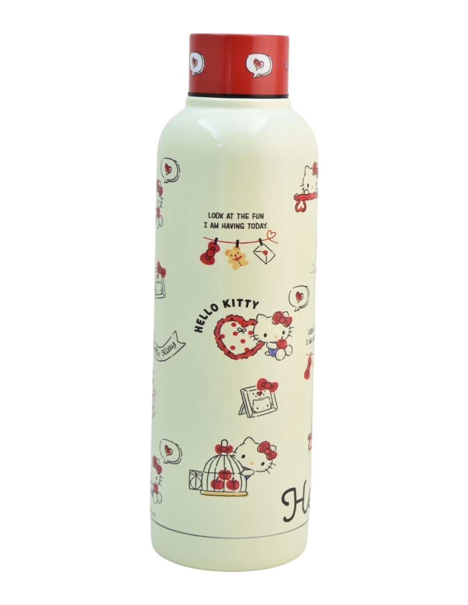Termo de acero inoxidable Hello Kitty con tapa rosca 2