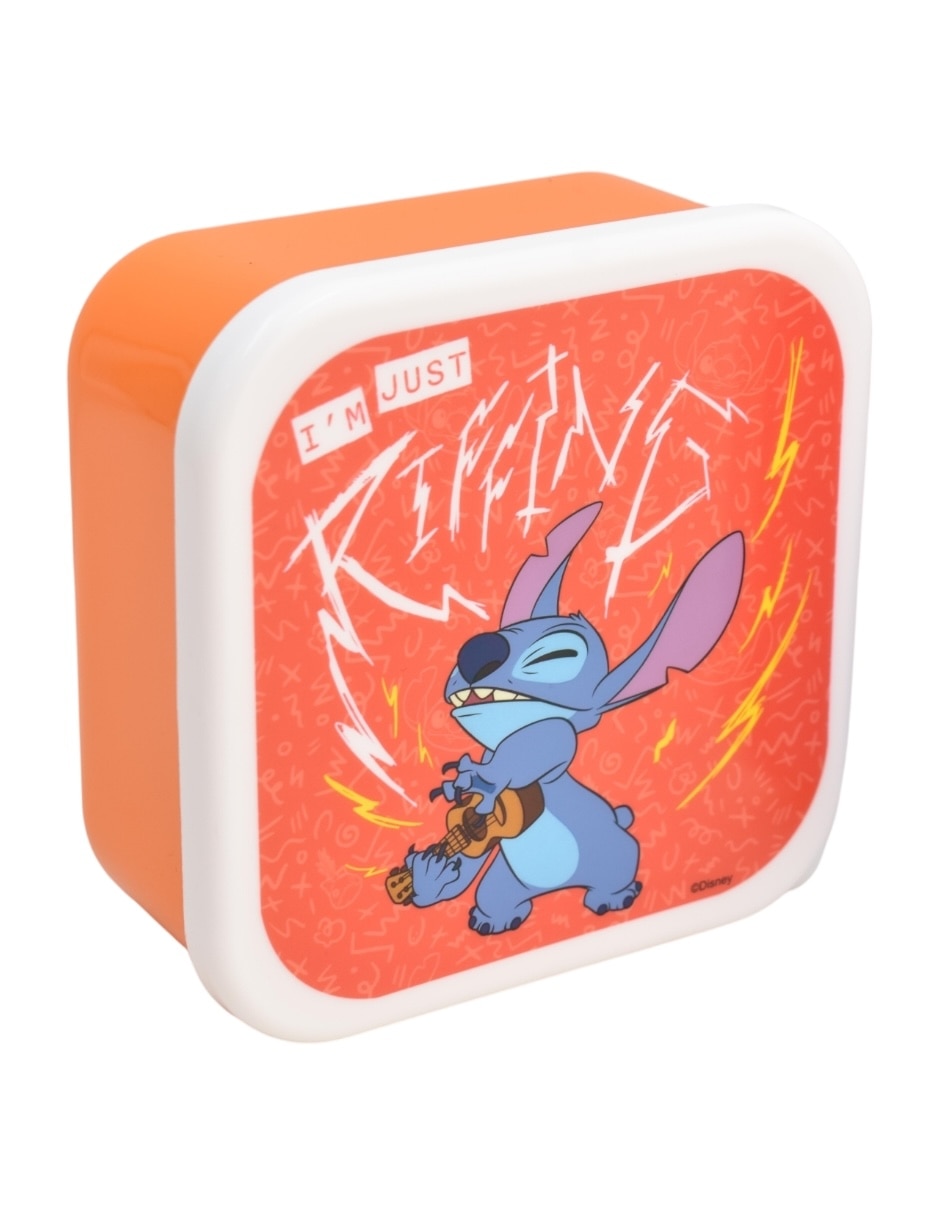 Set contenedores con tapa regalos siglo xxi stitch de plástico 3 piez