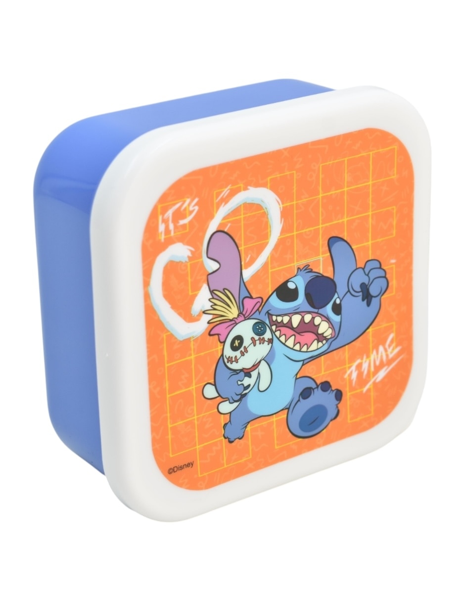 Set contenedores con tapa regalos siglo xxi stitch de plástico 3 piez