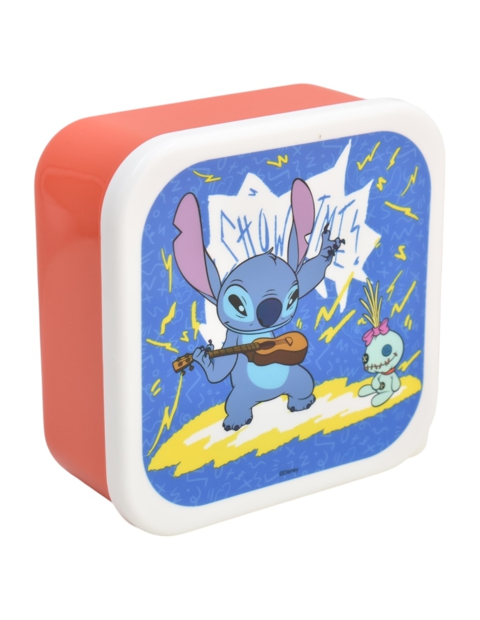 Set contenedores con tapa regalos siglo xxi stitch de plástico 3 piez