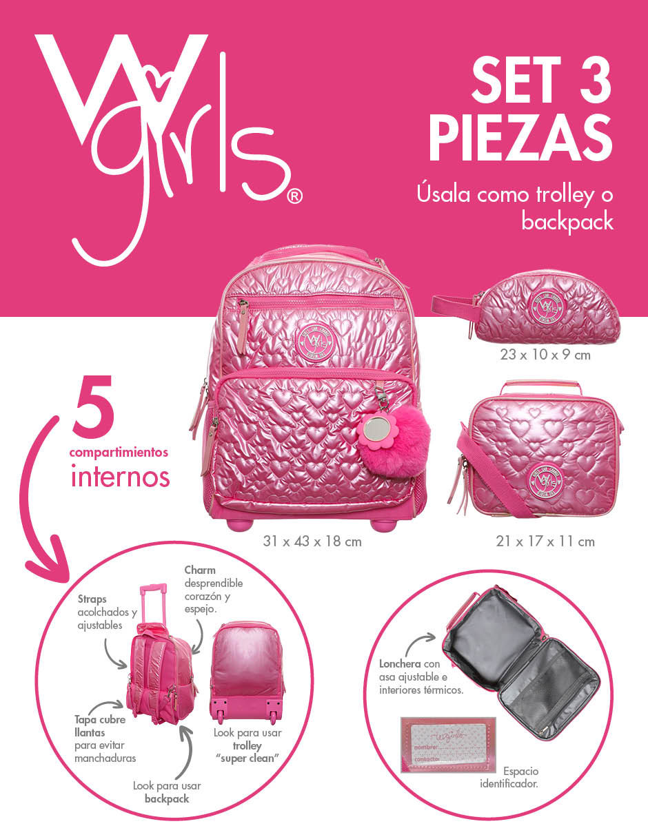 Set mochila gloxinia wgirls