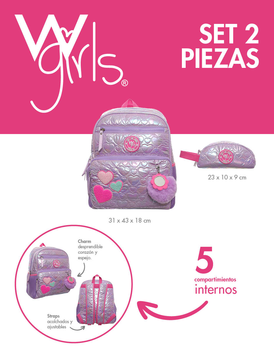 Set mochila gloxinia wgirls