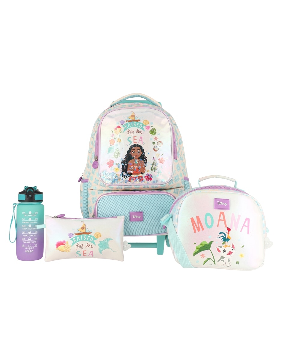 Set mochila escolar moana disney para niña 2