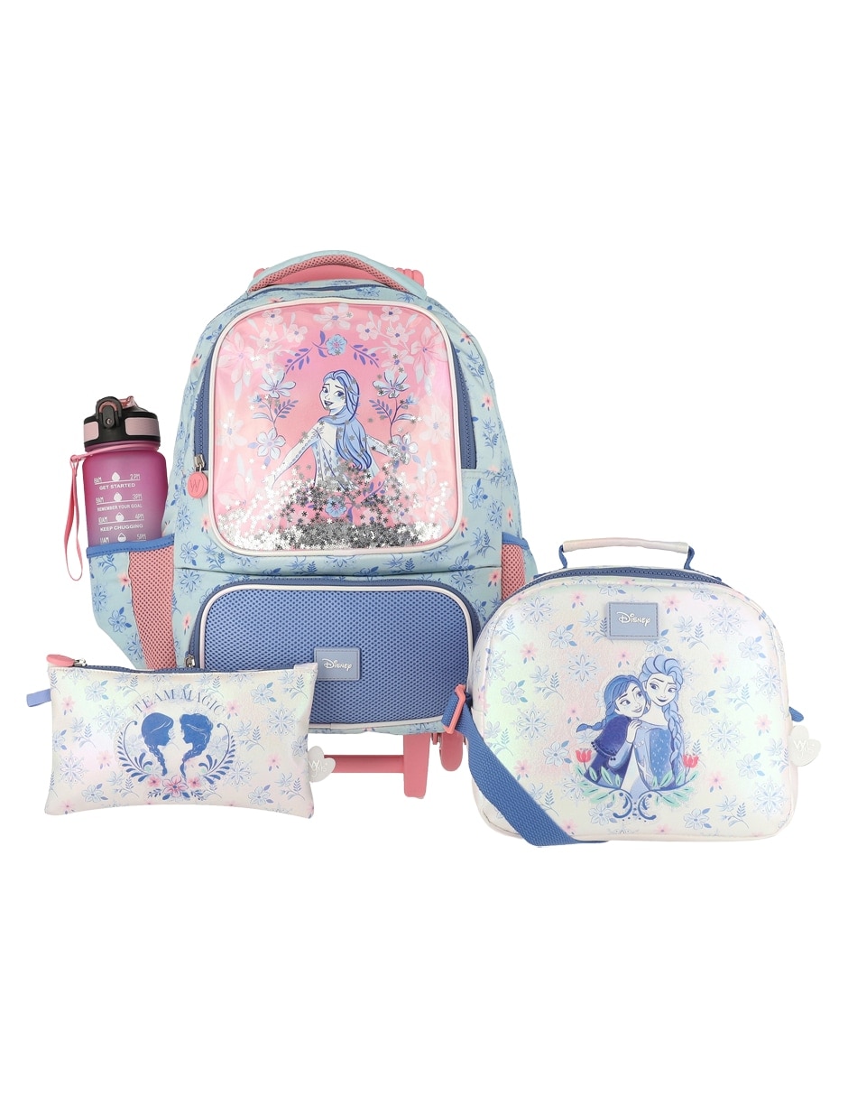 Set mochila escolar frozen disney para niña 3