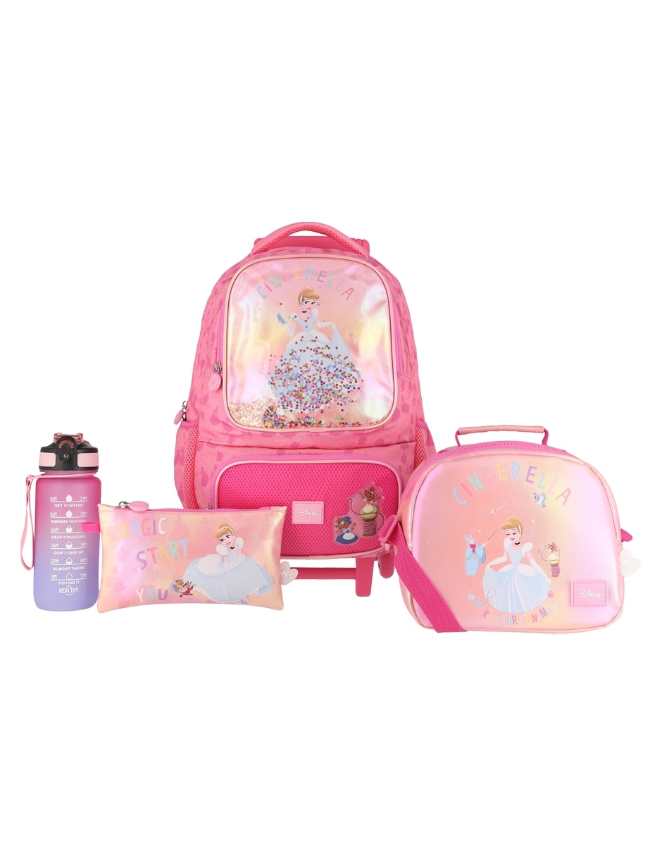Set mochila escolar cenicienta disney para niña 3