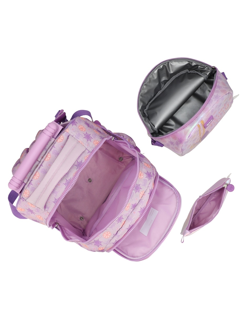 Set mochila escolar rapunzel disney para niña 5