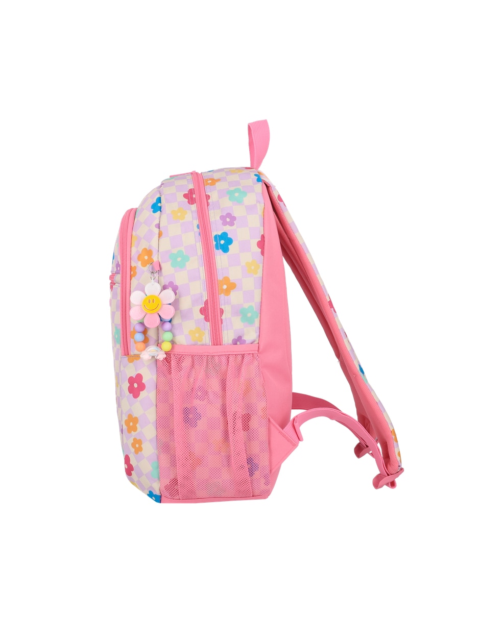 Mochila escolar Xtreme Logan 6XT Pink Flower para niña 5