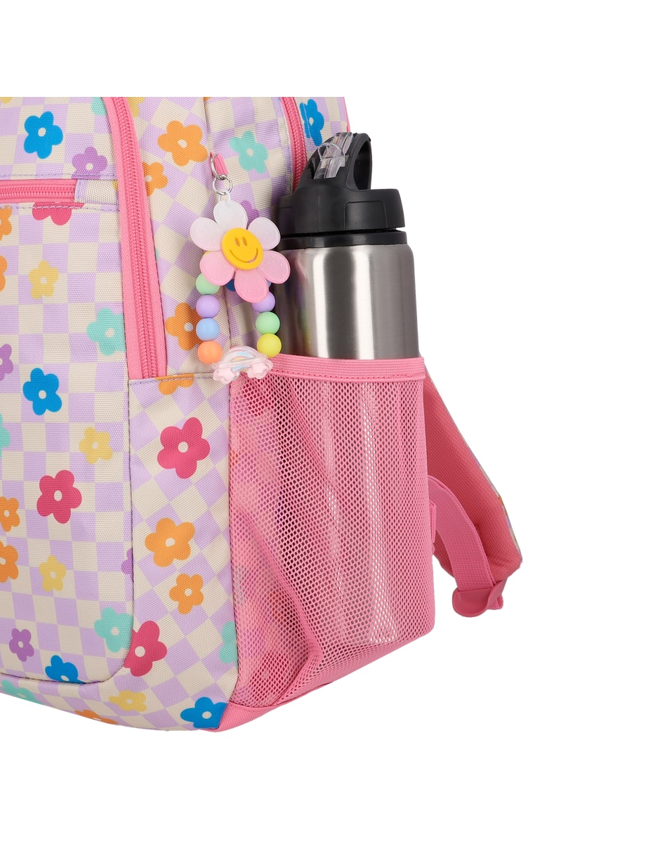 Mochila escolar Xtreme Logan 6XT Pink Flower para niña 6