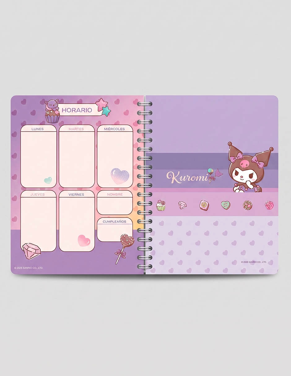 Cuaderno Kuromi cuadro grande