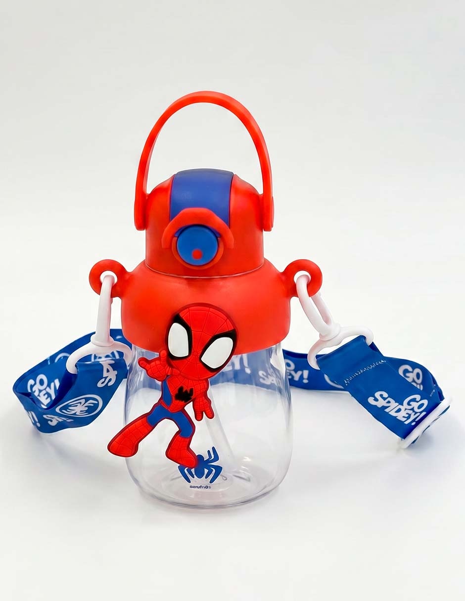Botella de plástico Spider Man con tapa rosca 450 ml 1