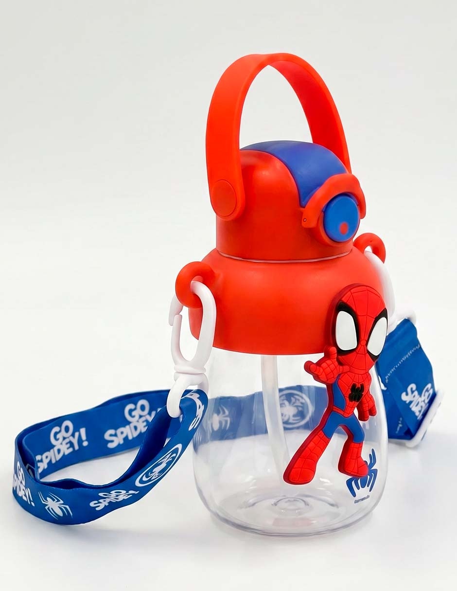 Botella de plástico Spider Man con tapa rosca 450 ml