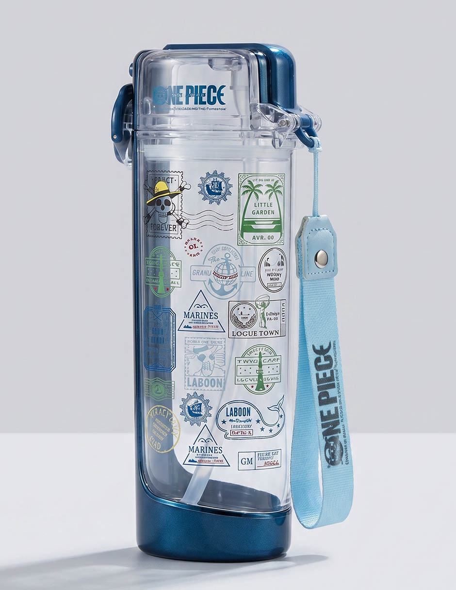 Botella de agua de plástico One Piece con tapa flip top 475 ml 1