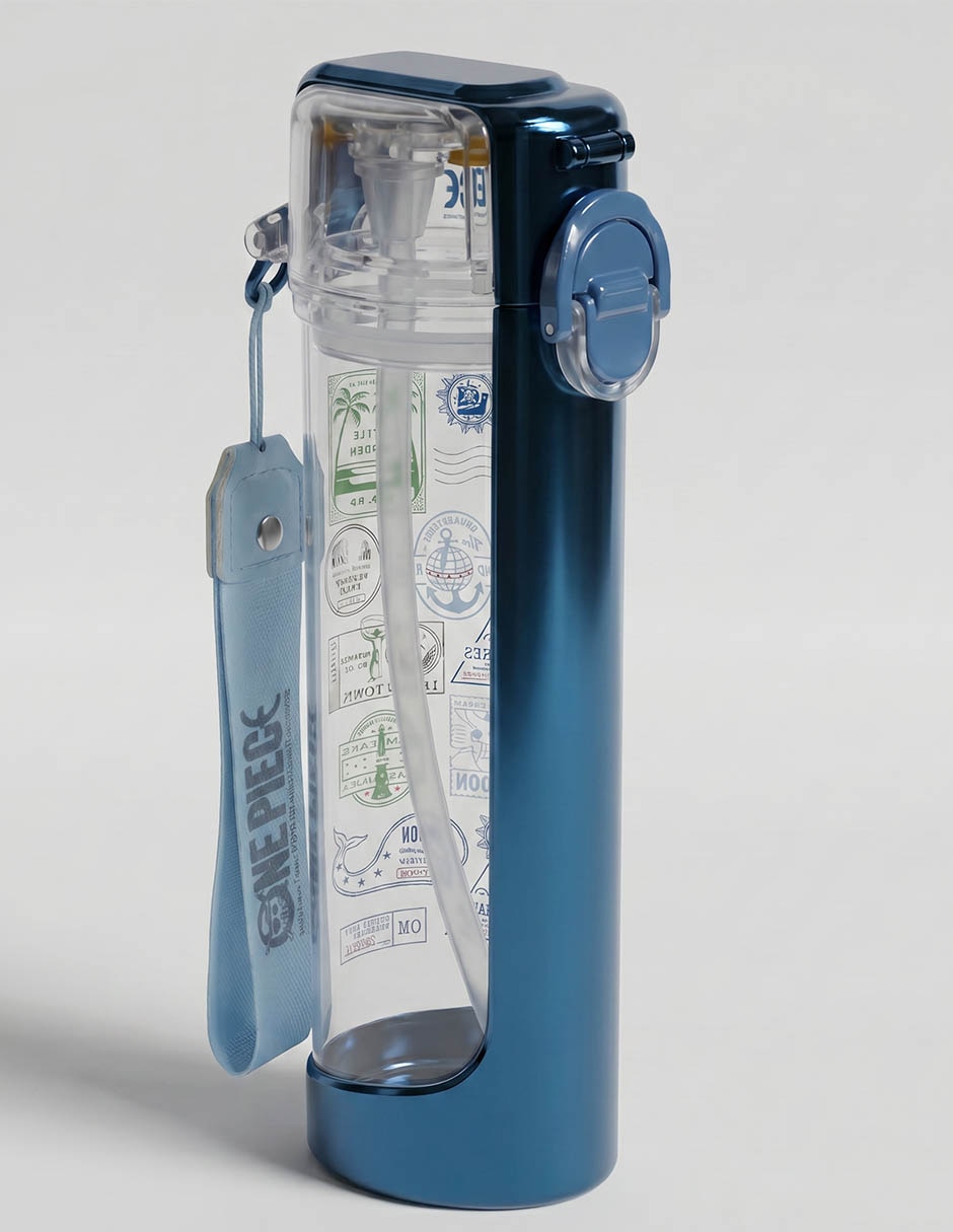 Botella de agua de plástico One Piece con tapa flip top 475 ml