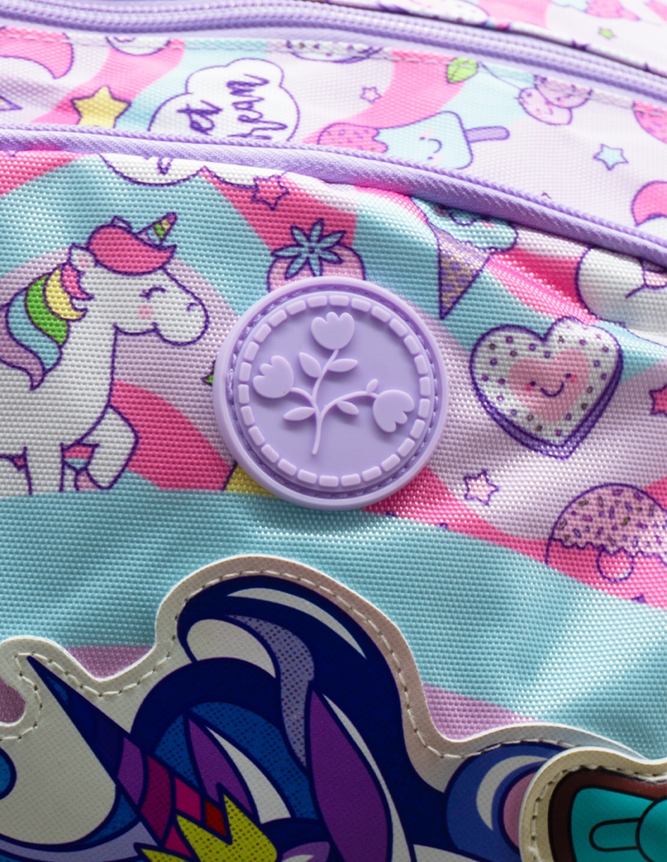 Mochila escolar unicornio para niña 5