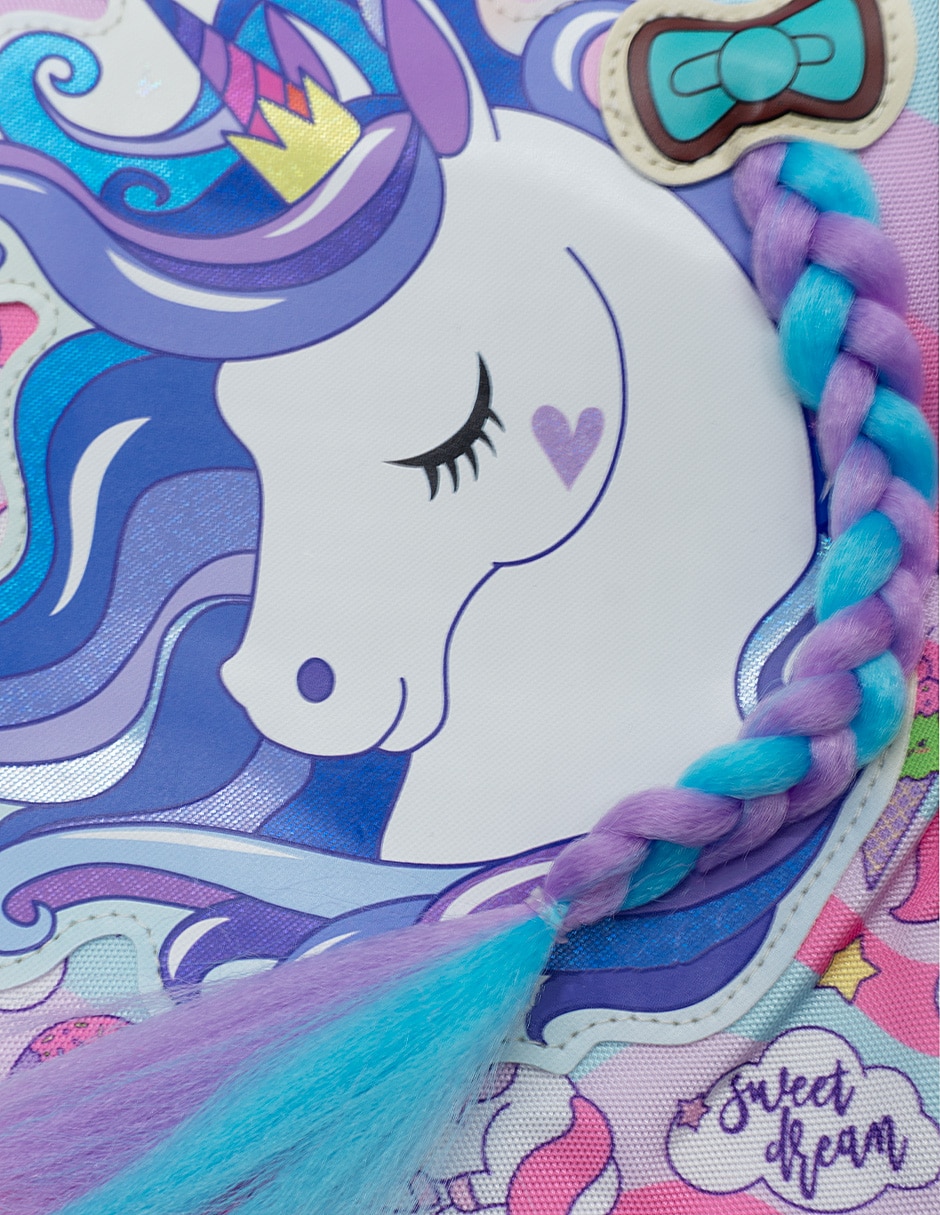 Mochila escolar unicornio para niña 4