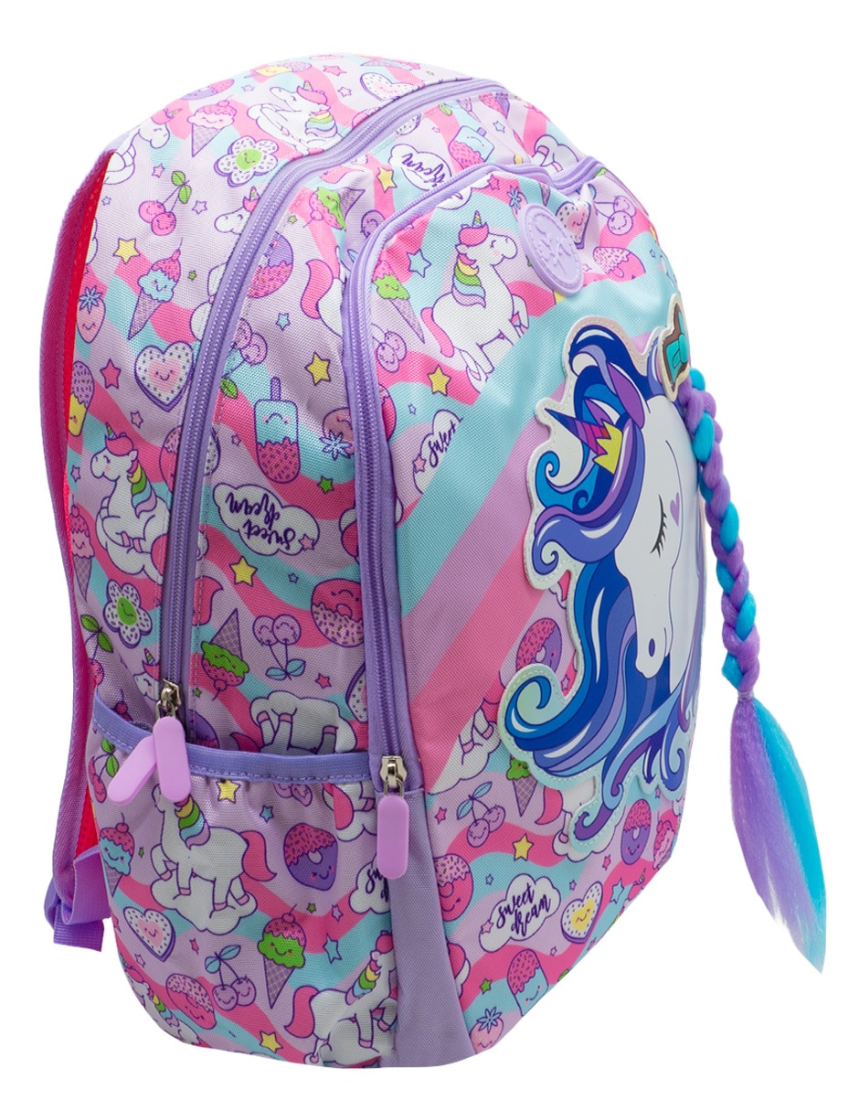 Mochila escolar unicornio para niña 2