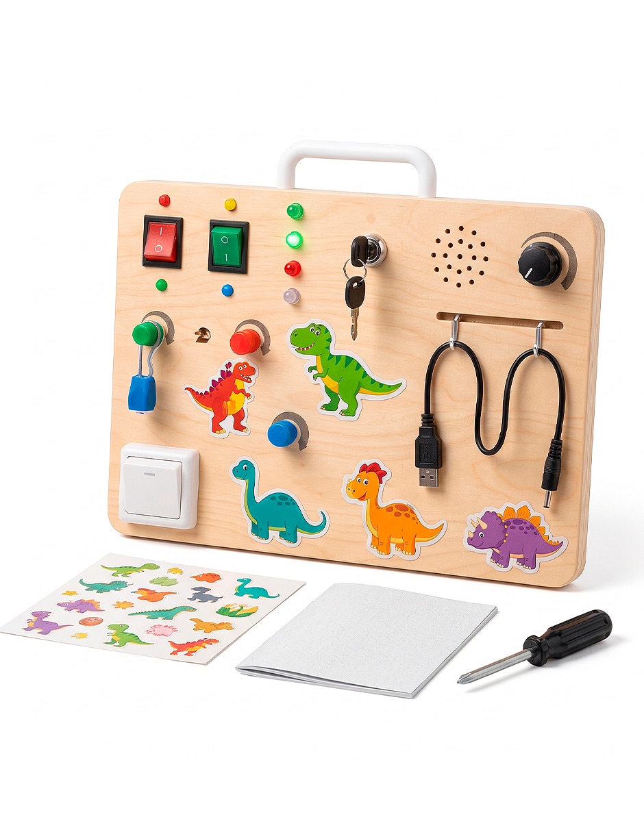 Tablero Sensorial Montessori Interactivo con luz y sonido Likeink juego electrónico para bebe 2
