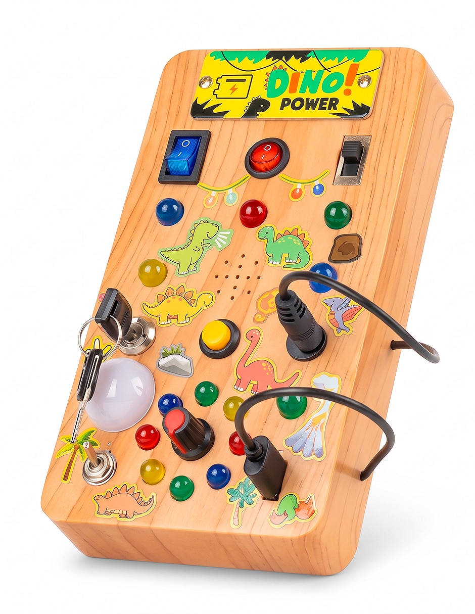 Tablero Sensorial Montessori Interactivo con luz y sonido Likeink juego electrónico para bebe 3
