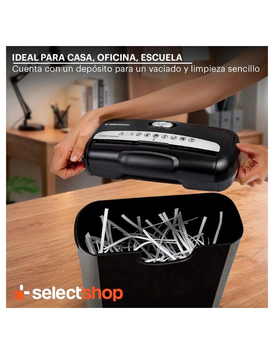 Trituradora de papel Corte de tiras 6 3