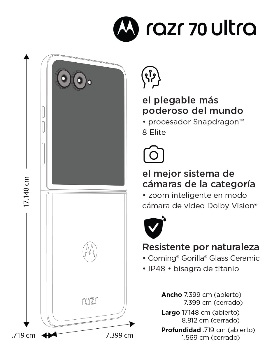 Razr 70 Ultra AMOLED Extreme 7 pulgadas 10
